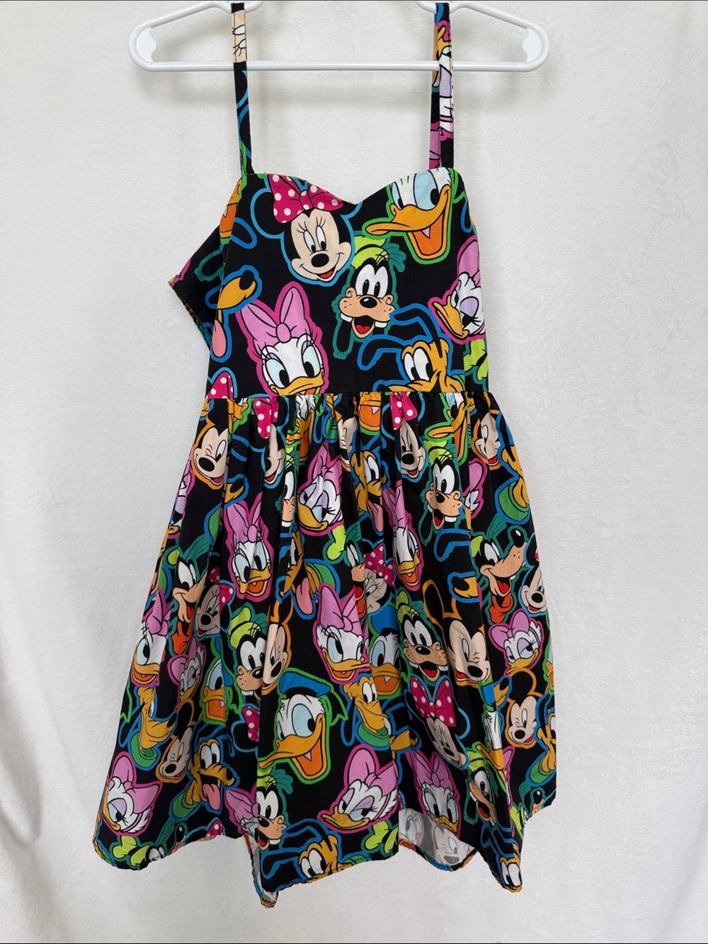 Wild Rich Kids-  Girls Black Character Print Dress with tie back
